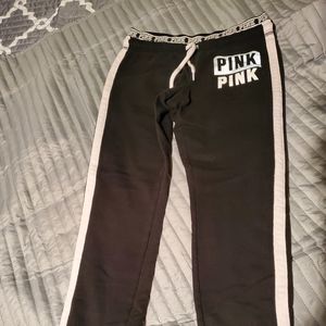 VS Pink Black Sweats